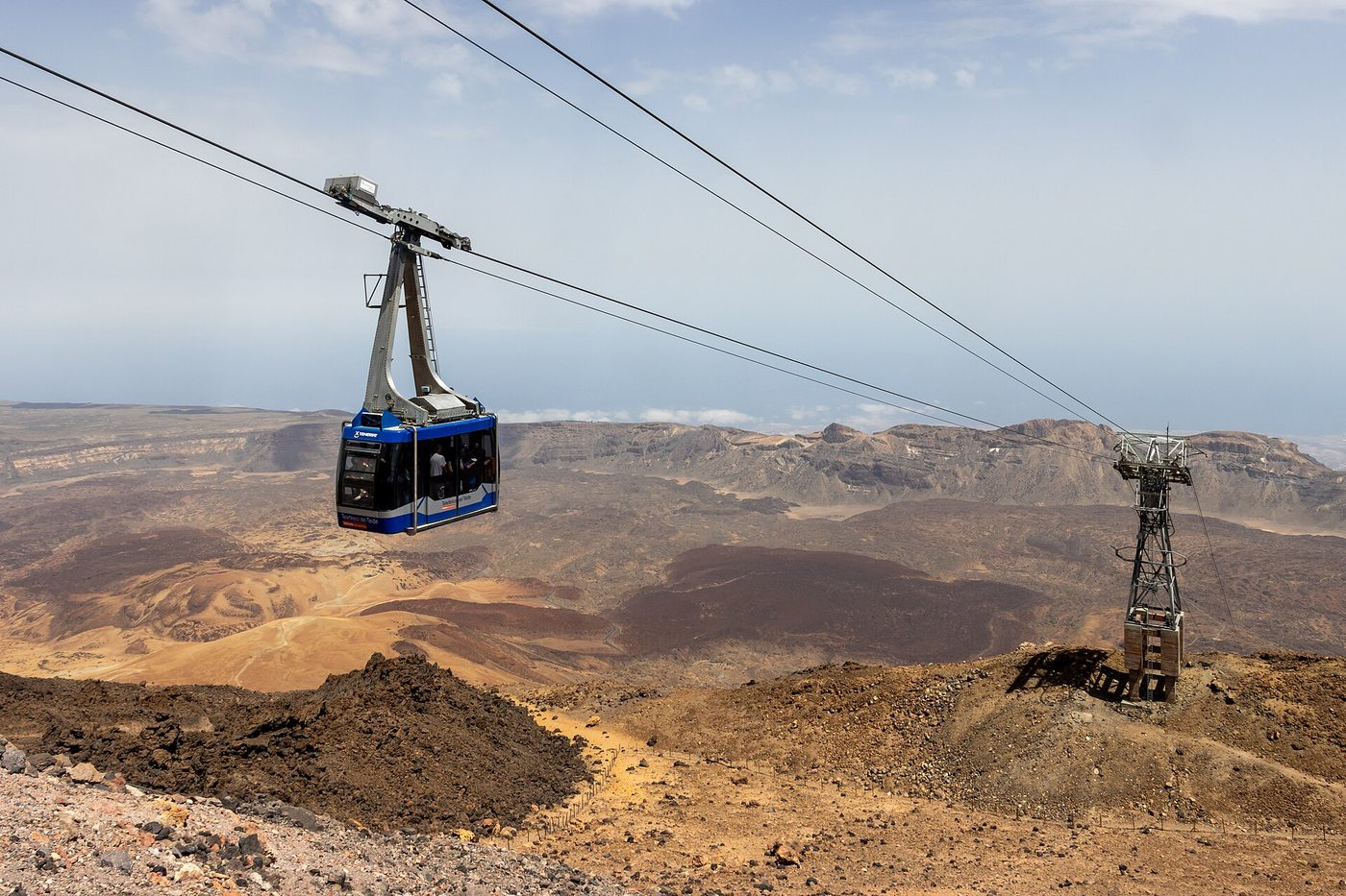 The cable car to the Teide volcano on Tenerife