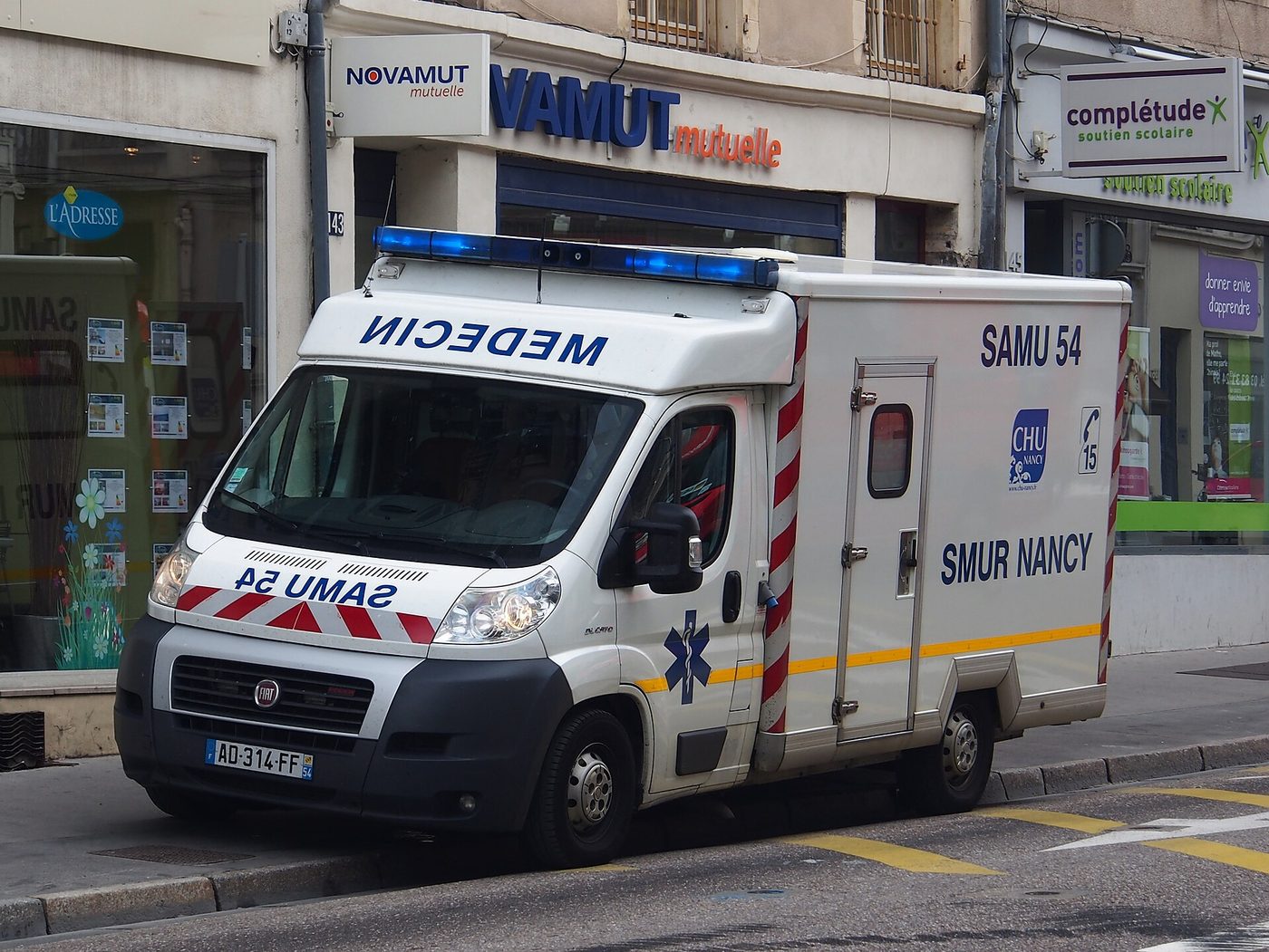 A SAMU ambulance, the medical emergency service reached on 15