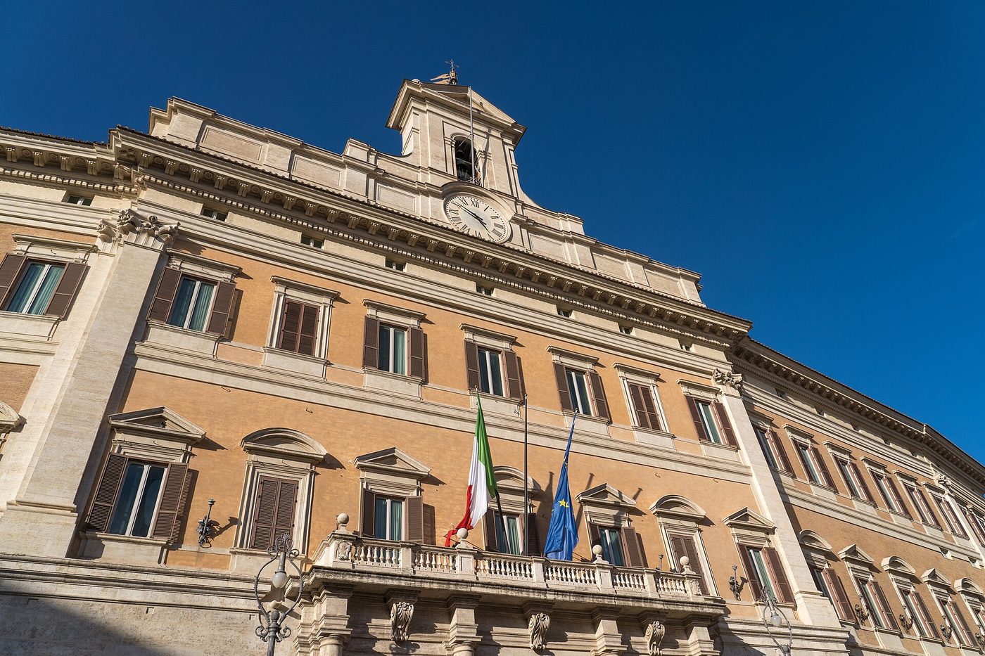 The Palazzo Montecitorio in Rome, seat of the Chamber of Deputies